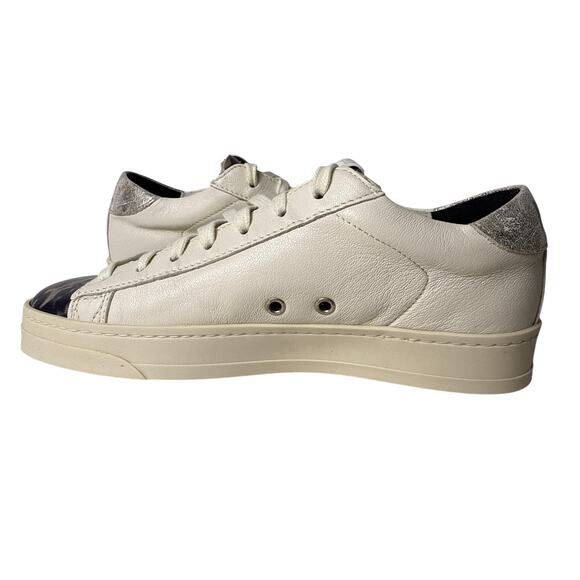 P448 Jack Turtle Sneakers Casual Womens EU37 M US 6.5-7 Leather Faux Fur Lace Up - Picture 5 of 14